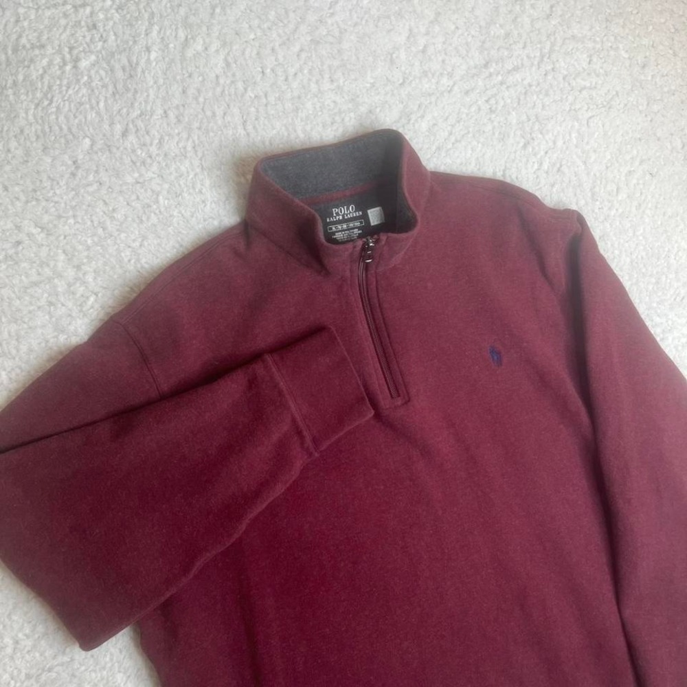 Polo Ralph Lauren men's red quarter zip pullover 1/4 preppy Philippines xl